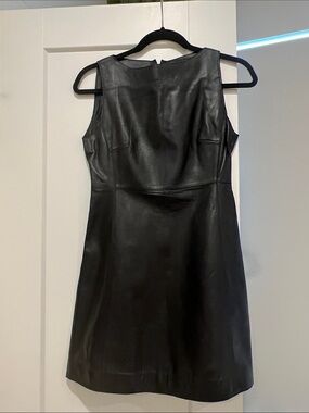 Zara Leather Collection Mini Dress- Julie Newell March 2026, size XS NWT